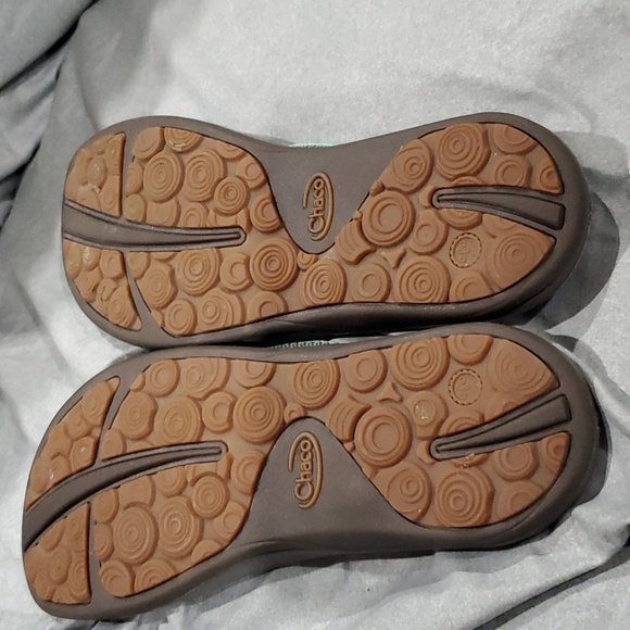 Chaco double strap sandals euc like new turquoise and grey - Picture 5 of 6